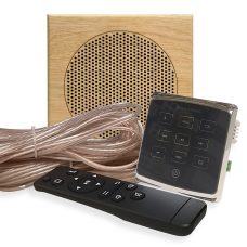 Комплект влагостойкой акустики для бани и сауны - SW1 Black ECO SAUNA (квадратная решетка)