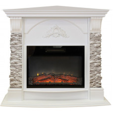 Камин RealFlame Athena Corner GR WT с очагом Kendal 24